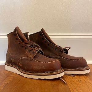 Redwing 1907 Classic Moc Toe Boot 6inch Copper Leather Mens Size 10.5 Never Worn